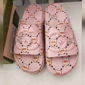 GUCCI X PIKARAR PINK SANDALS 38/8